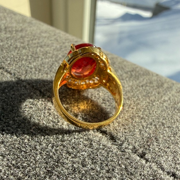 3/$100 Sunset Orange Sapphire Ring size 6.5 - Picture 4 of 5